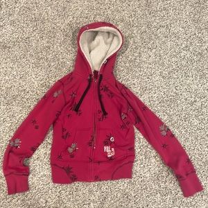 Fire y2k pink Volcom hoodie